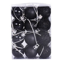 Solid Print Plastic Shatterproof Christmas Baubles Ball Ornaments, 24 Count (1.18")