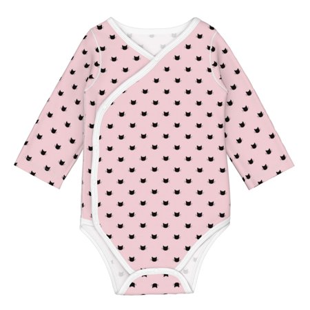 

Matuu Cute Cat for Baby Long-Sleeve Bodysuit Soft Cotton Comfortable and Breathable Perfect for Newborns and Infants