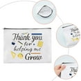 thumbnail image 4 of Teacher Theme Makeup Bag 9x7 Inch Cosmetic Zipper Pouch for Purse Organizer Canvas Bag Handbags Printing Pencil Bag - Thank You for Helping Me Grow, 4 of 7