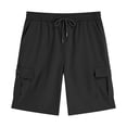 thumbnail image 6 of Karoyedx Boys Joggers Boys Cargo Shorts Kids Casual Athletic Sweat Shorts with Pockets Summer Clothes Black Size,14-15 Years, 6 of 8