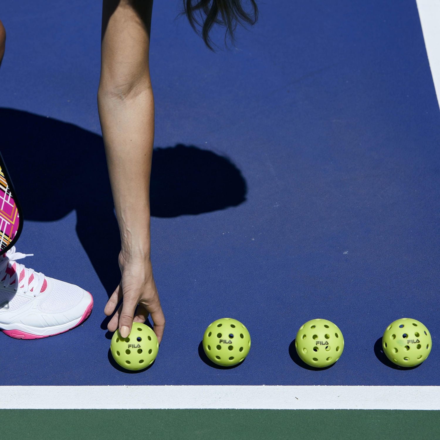 Fila Pickleballs d'intérieur 4Pk-CitronV