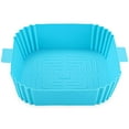 thumbnail image 2 of Gustave Air Fryer Square Silicone Liner Reusable Airfryer Silicone Pots Non Stick Basket Mats Heat Resistant Easy Clean for Air Fryers Accessories for 3 to 6 Qt "Blue", 2 of 10