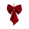 thumbnail image 1 of 19 in Velvet Bows For Christmas Tree,Red Velvet Bow Decor Christmas Tree Topper Decoration, Large Christmas Velvet Bows,Red Velvet Bow For Tree Topper Window Wall Mantle,Home Room Xmas Decoration, 1 of 7