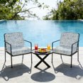 thumbnail image 6 of Outdoor Patio Cushion Covers 2 Pack Light Blue Pastoral Flowers Patio Chair Cushion Covers with Ties and Zipper Farmhouse Floral Waterproof Outdoor Seat Cushion Covers for Patio Furniture 22"x22", 6 of 6