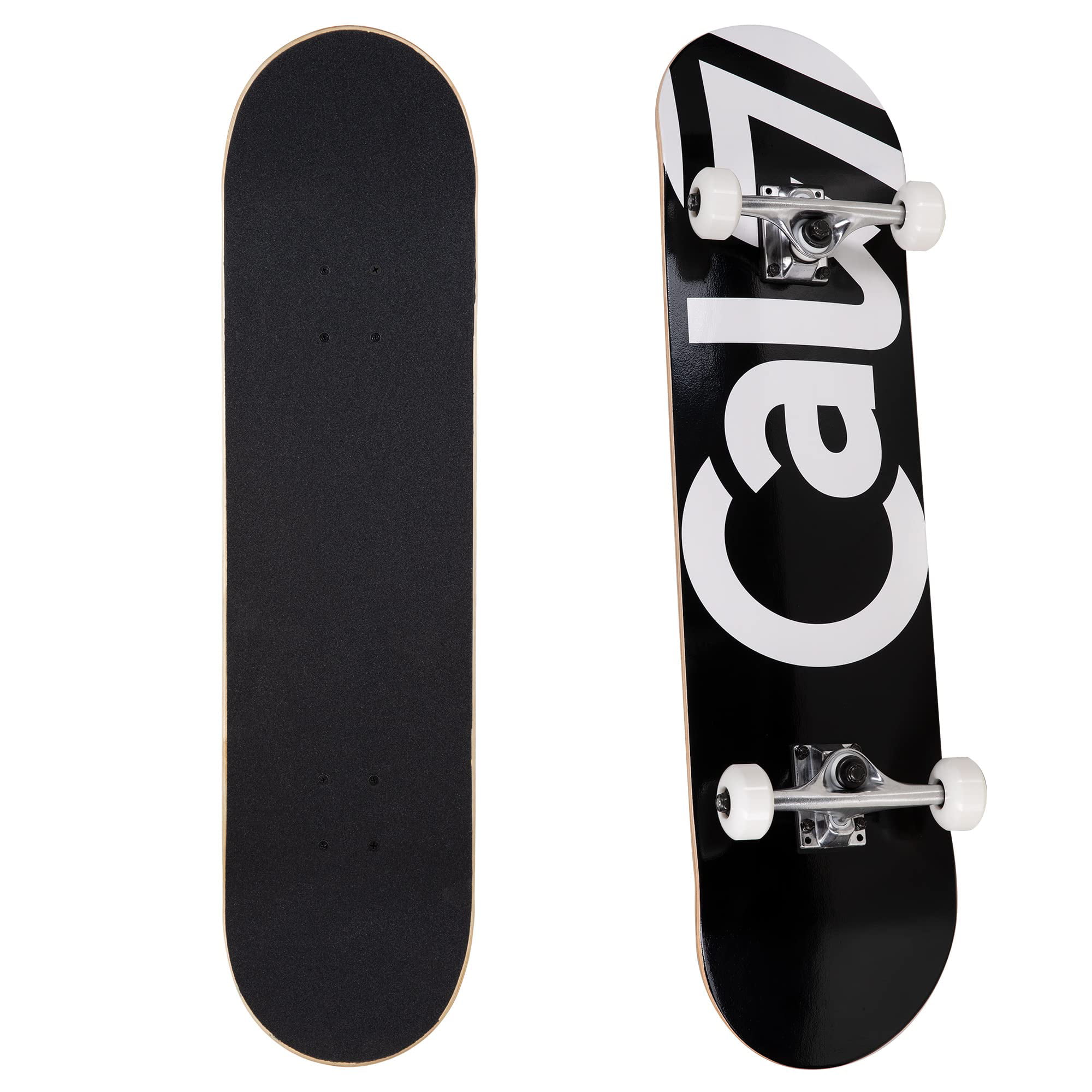 Cal 7 Complete 8.0 inch Skateboard, Gifts for Skateboarders (Black Tundra)