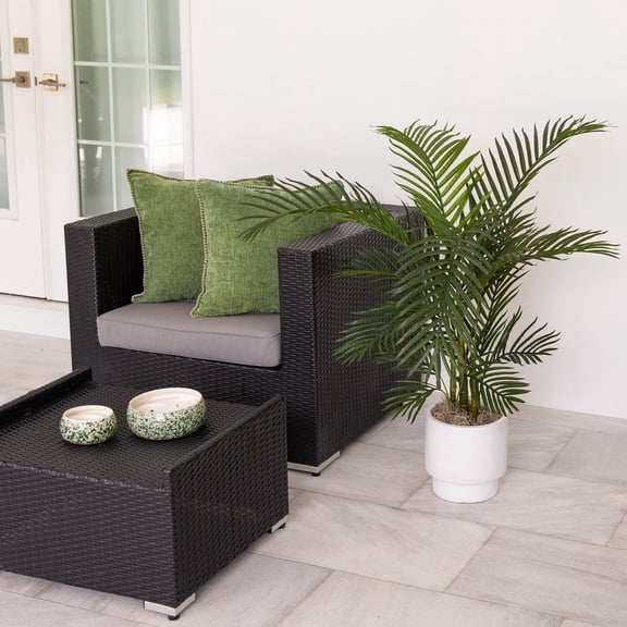 Nearly Natural Potted Areca Palm Artificial Tree - 4' - Green