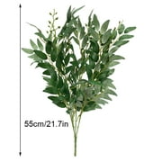 Artificial Willow Branch Simulation Greenery Bouquet Home Office Cloth Fake Willow Leaves, Green
