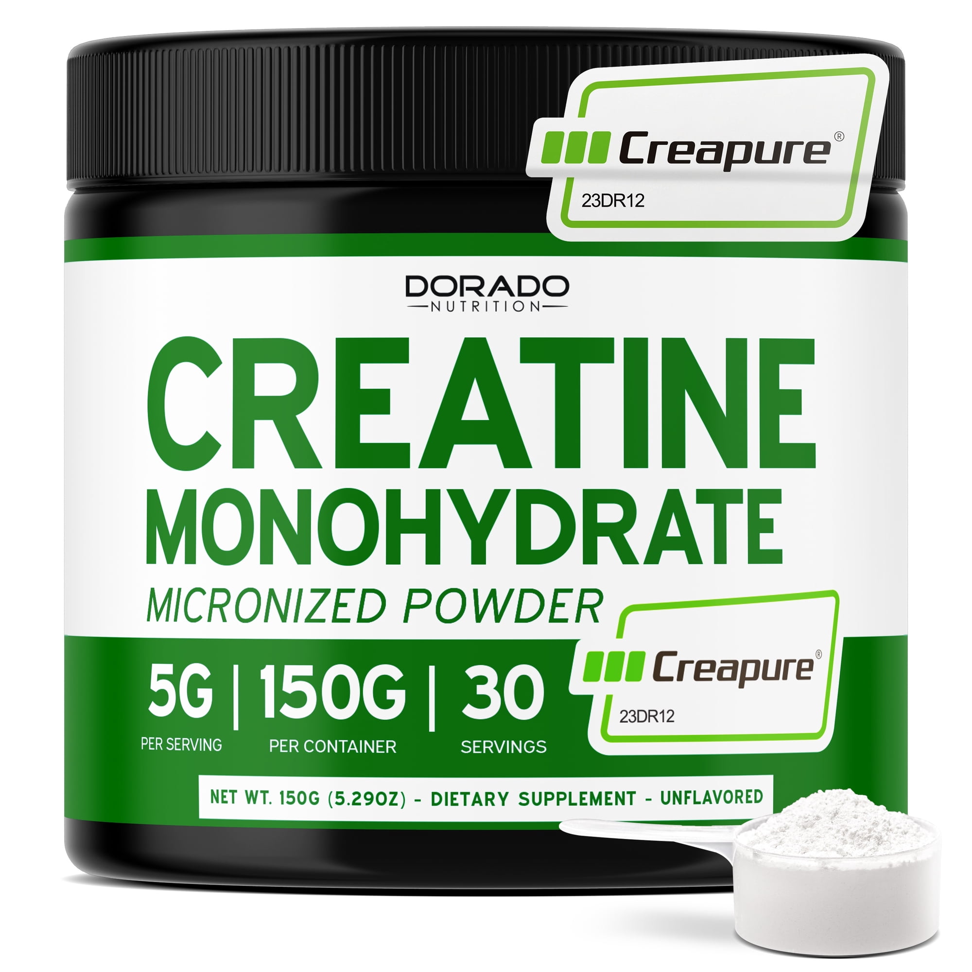 Creapure Creatine Monohydrate Powder High Purity German Made Creatine - Pure and Unflavored with Nothing Else Added at All - for Men & Women - Zero Bloating - No Sugar - Vegan Friendly Supplement