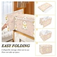 thumbnail image 4 of Foldable Fabric Storage Bin With Handle Collapsible Basket Box Storage With Lid Organizer White Bear, 4 of 7