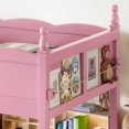 thumbnail image 4 of Leumius Twin Size Loft Bed with Full-Length Guardrails, Solid Wood Low Loft Bed with Ladders and Beside Book Shelf, Chic Shape and Low Profile Design for Boys Girls Pink, 4 of 9
