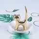 thumbnail image 3 of Plato de baratija de gato Bandeja de joyería Soporte de anillo de gato de cerámica Soporte de baratija de plato de joyería Pulseras de moda Pendientes Bandeja de almacenamiento Regalo para mujeres, 3 of 5