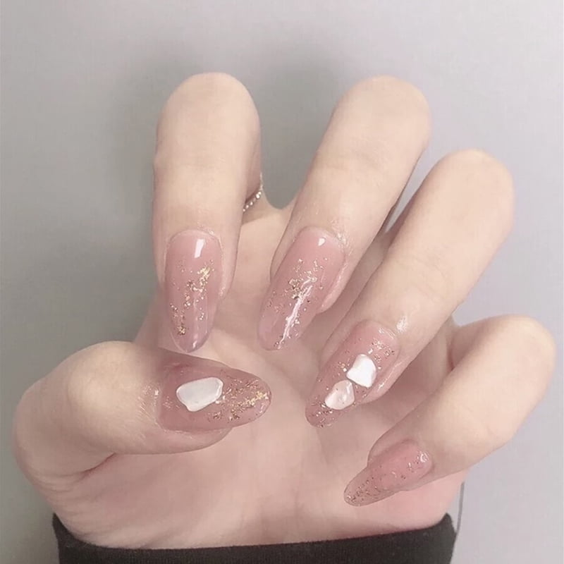 Satin Press on nails Long Short nails glitter any shape purple nails curved nails Coffin Stiletto false nails Glossy or Matte