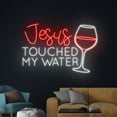 thumbnail image 3 of Handmadetneonsign Jesus Touched My Water Neon Sign, Jesus Touched My Water LED Light, Jesus Led, 3 of 5