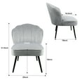 thumbnail image 4 of Fionafurn Velvet Side Wingback Chair Set of 2, Gray, 4 of 7