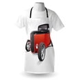 thumbnail image 4 of Cars Apron, Nostalgia Red Hot Rod American Culture Retro Revival Classics Collector's Car, Unisex Kitchen Bib with Adjustable Neck for Cooking Gardening, Adult Size, Schwarz Rot, by Ambesonne, 4 of 4