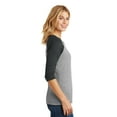 thumbnail image 3 of District Made Ladies Perfect Tri 3/4 Sleeve Raglan-XL (Black Frost/ Grey Frost), 3 of 6