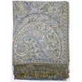 thumbnail image 6 of Silver Fever Pashmina - Jacquard Paisley Shawl - Stylish Scarf - Double Sided Wrap, 6 of 10