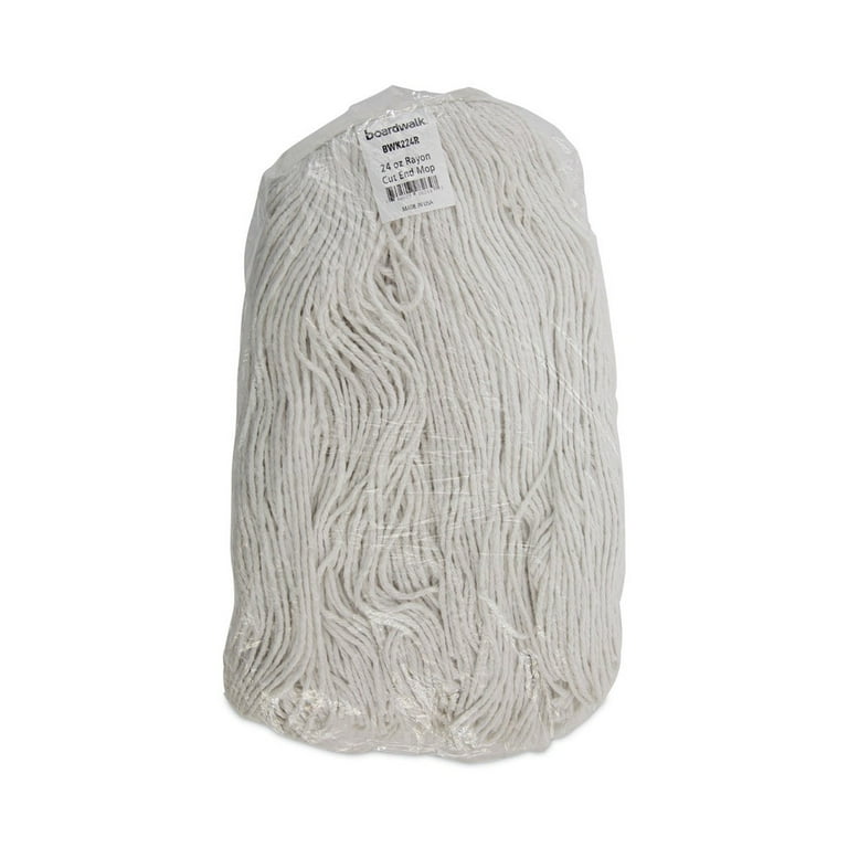 Premium Cut-End Wet Mop Heads, Rayon, 24oz, White, 12/Carton Premium Cut-End Wet Mop Heads, Rayon, 24oz, White, 12/Carton