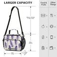 thumbnail image 4 of FORMRS Student Insulated Lunch Bag with Shoulder Strap Reusable Cooler Box for School, Lavender Pattern, 4 of 9