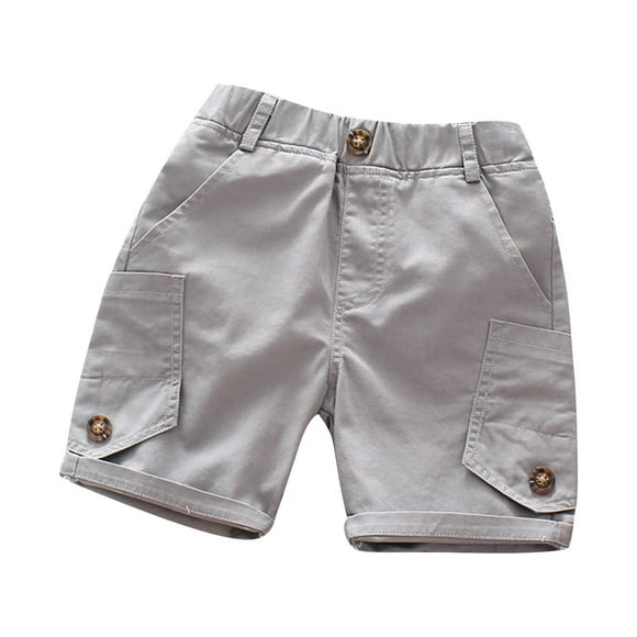 Odeerbi 1-8 Años Niños Pantalones Cortos Cargo Verano Pantalones Cortos Deportivos Color Sólido Cintura Elástica Casual Cómodo Pantalón Exterior