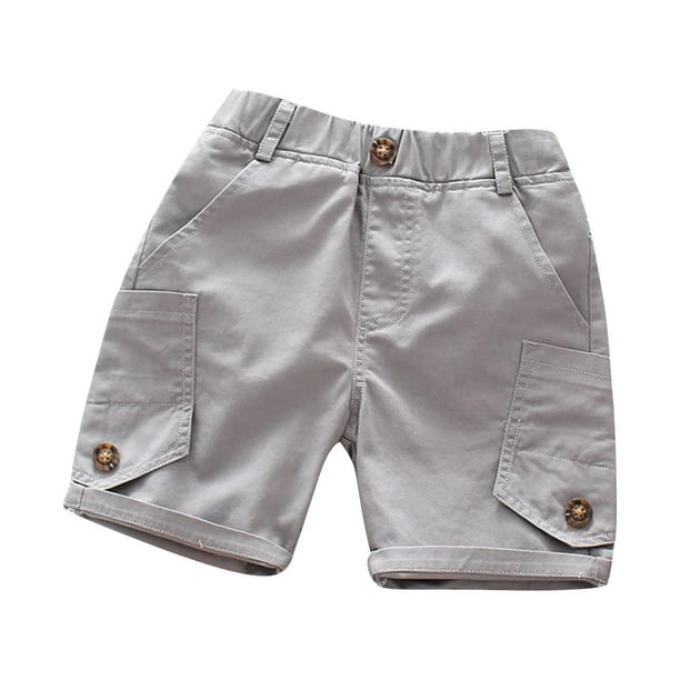 Odeerbi 1-8 Años Niños Pantalones Cortos Cargo Verano Pantalones Cortos Deportivos Color Sólido Cintura Elástica Casual Cómodo Pantalón Exterior