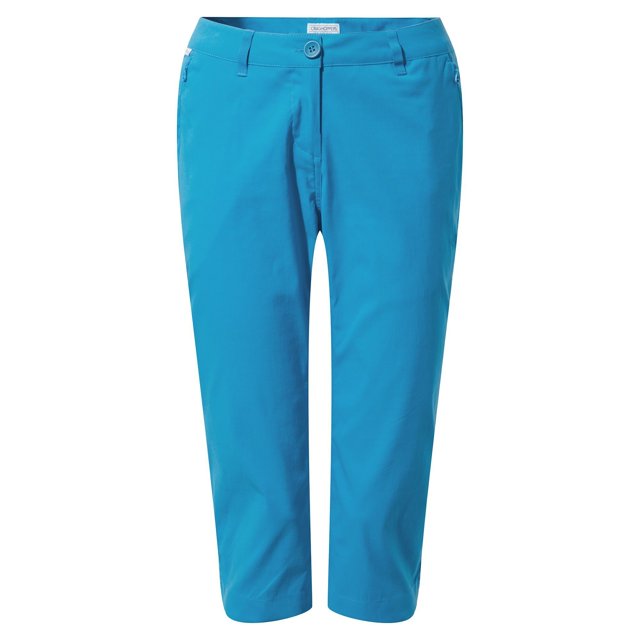 Craghoppers - Pantalones Capri Kiwi Pro II para Mujer (Azul Mediterraneo)