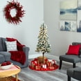 thumbnail image 6 of Nearly Natural 5' Prelit Flocked Pine Artificial Christmas Tree, 6 of 7