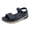 Blue, variant on Womens Orthopedic Sandals Walking Comfortable Arch Support Open Toe Slip on Adjustable Strap Wide Width Summer Holiday Slides Shoes Khaki Size 8.5