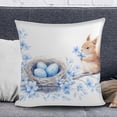 thumbnail image 3 of Uutvery 18x18 Inch Easter Pillowcase Cover, Polyester Decorative Cushion with Doodle Space, Soft Holiday Throw for Sofa Chair Bed, Gift for Family, 3 of 6
