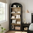 thumbnail image 2 of 5-Tier Arched Bookcase 71.7" Tall Farmhouse Wooden Bookshelf Display Storage Bookshelves for Living Room, Office, Bedroom, 2 of 10