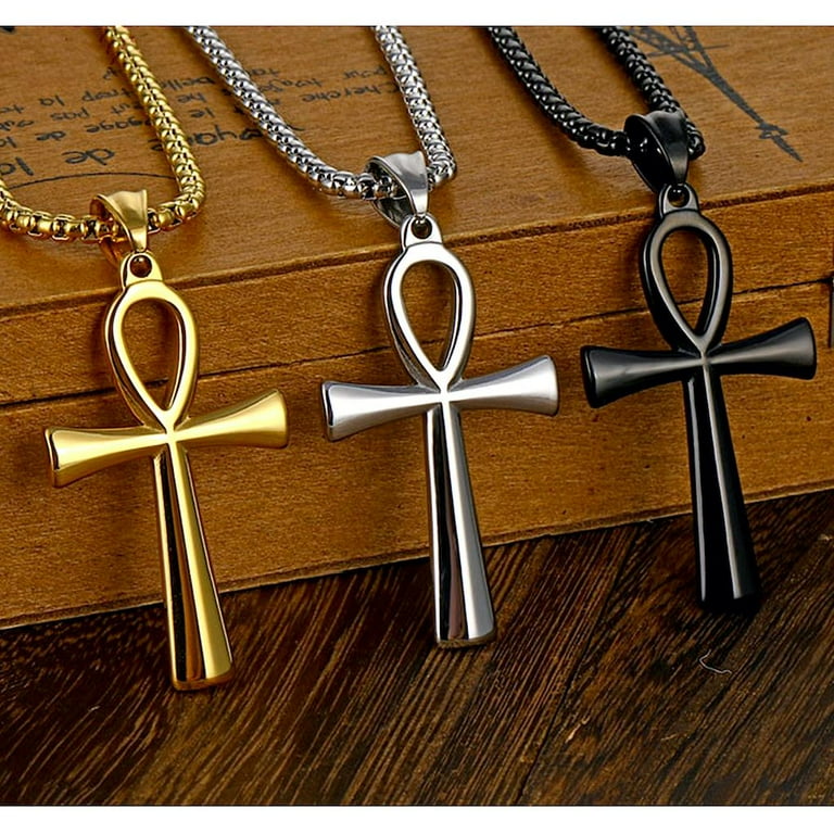 Ankh, Black Stainless Steel Ankh Charm, In stock!