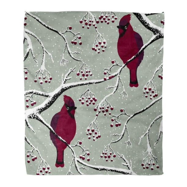 Cardinal bird throw blanket sale
