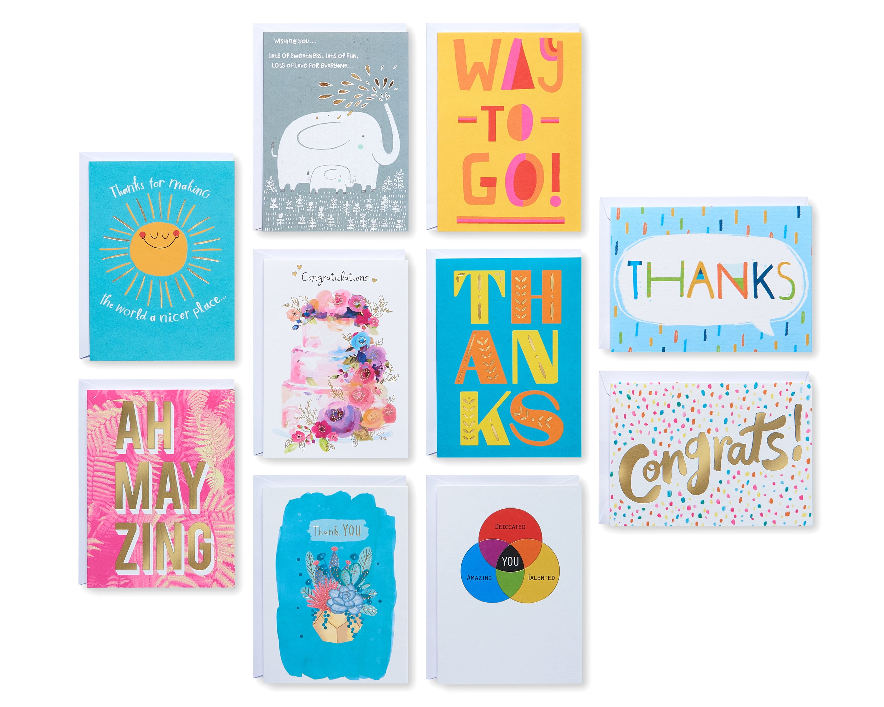American Greetings Premium Geburtstagskarten – 48 Stück, 6 Designs, Inkl. Umschläge, Für Alle Anlässe