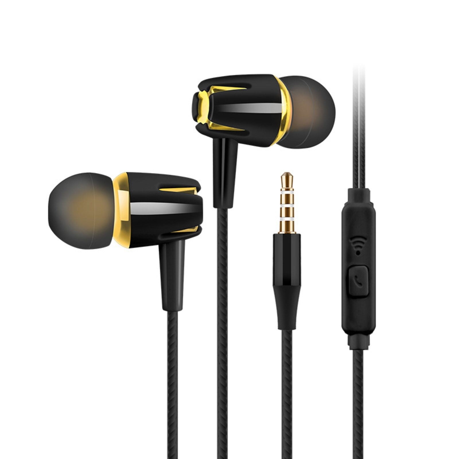 Headphones with Long Cord And Mute Button In Ear Bass Headphones Stereo