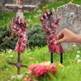 thumbnail image 6 of 2 Pack Scary Hands Lawn Stakes Halloween Decor Outdoor Garden Decor Zombie Graveyard Decor Perfect for House Party, Halloween Party, Garden Party, Outdoor Party (2D Flat), 6 of 7