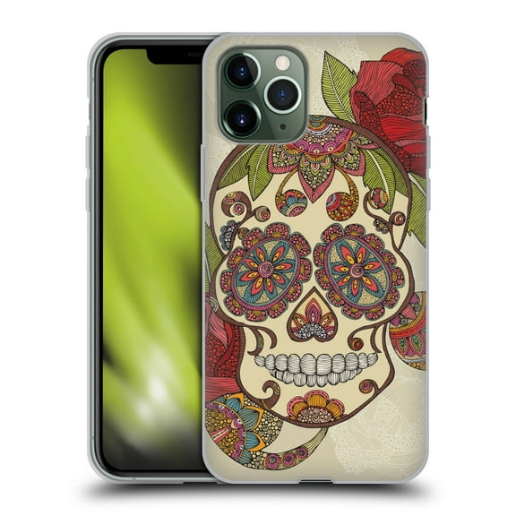 Head Case Designs Officially Licensed Valentina Bloom Sugar Skull Soft Gel Case Compatible with Apple iPhone 11 Pro