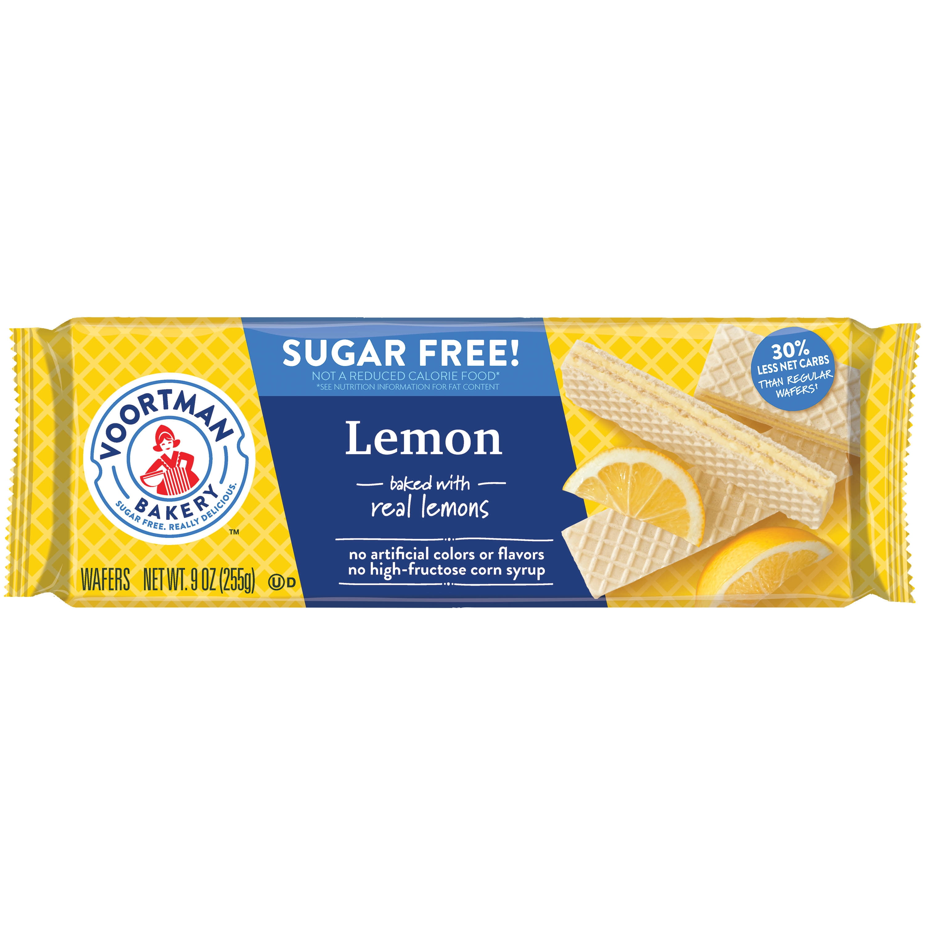 Voortman SugarFree Lemon Wafer Cookies, 9 Oz.