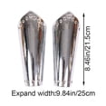 thumbnail image 2 of Jiibva Unisex Medieval Viking Gauntlet Arm Bracers PU Leather Mirror Silver 25cm, 2 of 7
