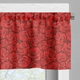 thumbnail image 3 of Ambesonne Rose Valance Pack of 2, Red Roses Water Rain Drops, 54"X12", Ruby Vermilion, 3 of 5