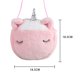thumbnail image 5 of Bolsa Licorne de dibujos animados de felpa, bolso con cremallera, minibolso cruzado informal (blanco y rosa) Tmvgtek Para estrenar, 5 of 5