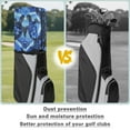 thumbnail image 6 of Yuyamidu Boho Sea Turtle Golf Bag Rain Hood Cover Blue Hibiscus Golf Bag Dust Covers Easy to Use Protect Your Clubs for Mens Women Golfer, 6 of 8