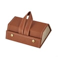 thumbnail image 1 of Organizador de anteojos de cuero plegable 2/3/4/5/6 caja de almacenamiento de gafas de sol de múltiples ranuras portátil de viaje para gafas Almacenamiento y organización del hogar L6402 marrón Bewildely HA003745-06B, 1 of 6