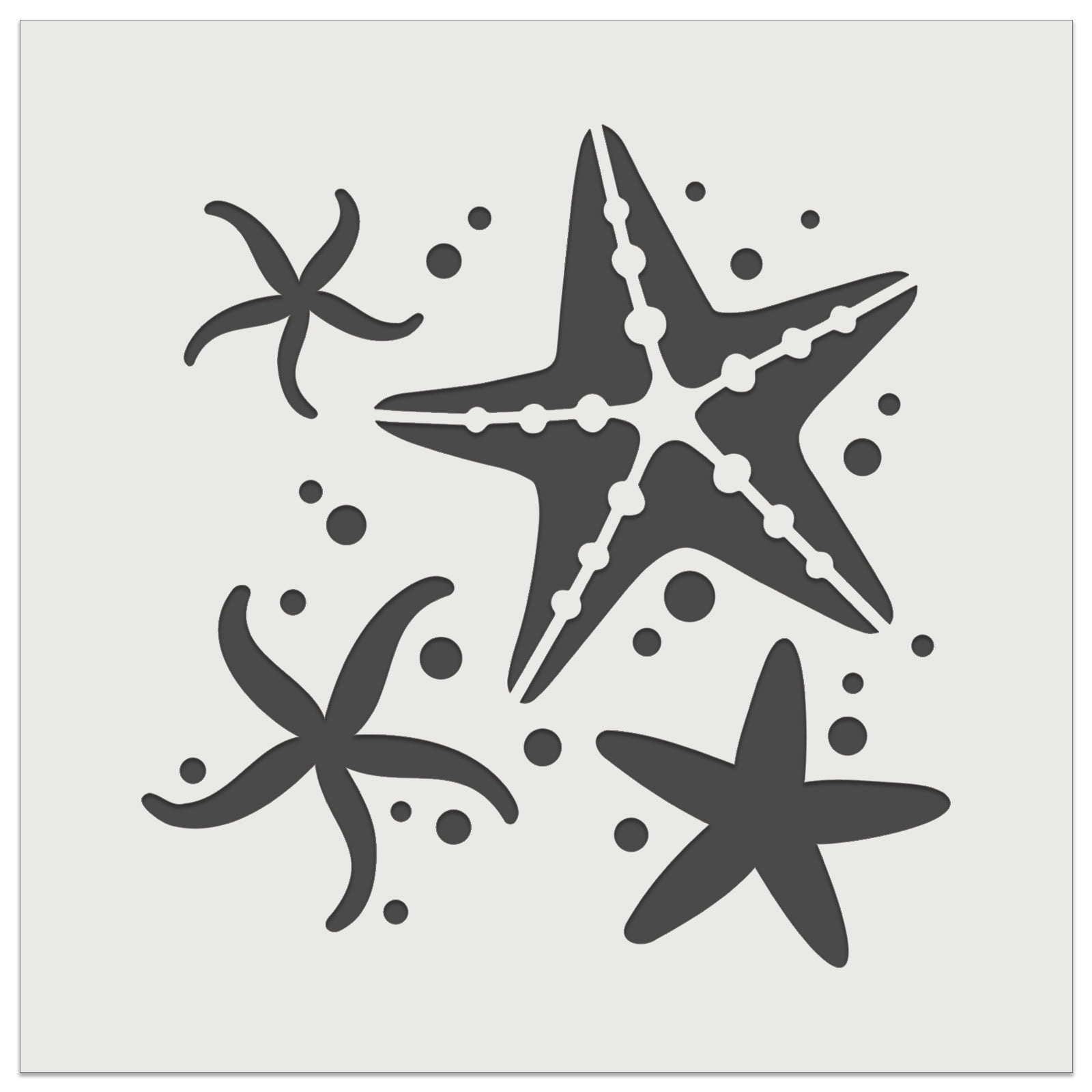 Ocean Starfish Sea Stars DIY Cookie Wall Craft Stencil 4.5 Inch