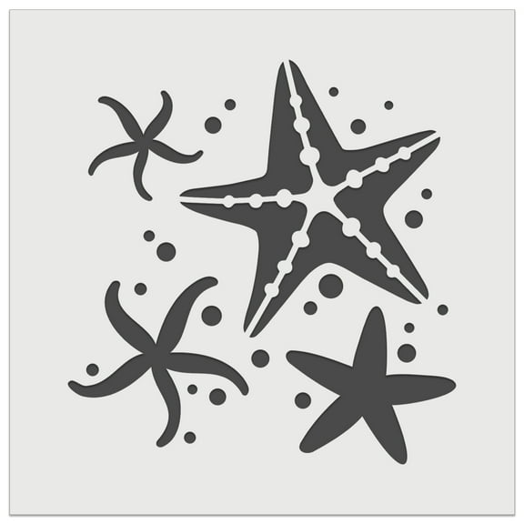 Ocean Starfish Sea Stars DIY Cookie Wall Craft Stencil - 5.5 Inch