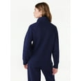 thumbnail image 3 of Free Assembly Women's Fleece Popover Sweatshirt with Raglan Sleeves, Size XS-XXXL, 3 of 7