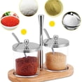 thumbnail image 2 of Tarro de vidrio para condimentos, caja de condimentos, sal y azúcar, especias, pimienta, condimento, juego de dos tarros, suministros de cocina, 2 of 5