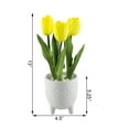 thumbnail image 4 of Real-touch Tulips in 4.5" Lobster Ceramic Footed, 4 of 4