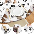 thumbnail image 4 of Bulldog Dog and Footprints Round Fitted Tablecloth with Elastic Edge,Dining Table Cover Waterproof,Outdoor Round Tablecloth for Camping,Dining,Indoor and Outdoor, 4 of 7