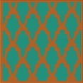 thumbnail image 1 of Ahgly Company Machine Washable Indoor Square Transitional Light Sea Green Area Rugs, 8' Square, 1 of 7