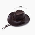 thumbnail image 6 of AYYUFE Cowboy Hat Adjustable Wide Brim Anti UV Breathable Outdoor Activities Sun Cowgirl Hat for Walking Gift, 6 of 7